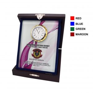 Wooden Crystal Clock Plaque CL2028