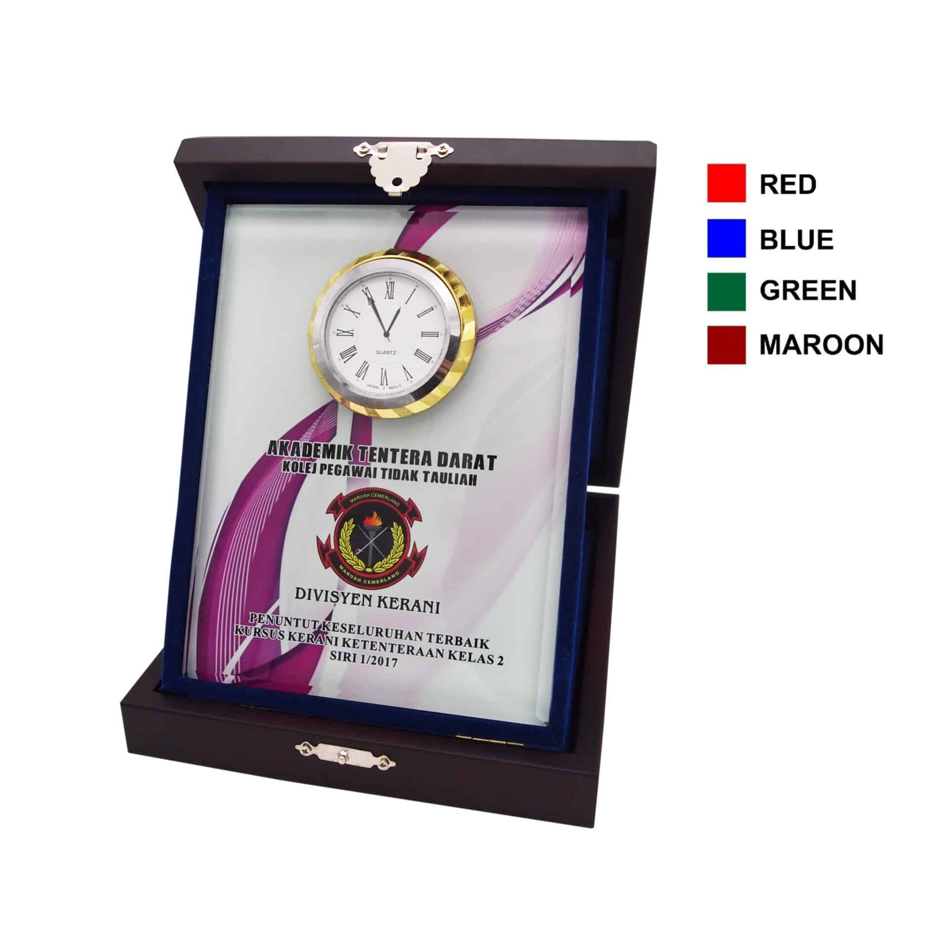 Clock Plaques Wooden Crystal Clock Plaque CL2028 Wooden Crystal Clock Plaque CL2028