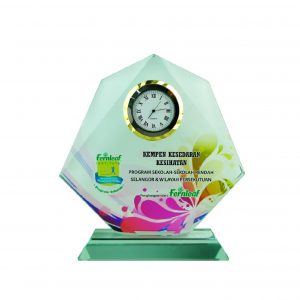 Crystal Clock Plaque CL2031
