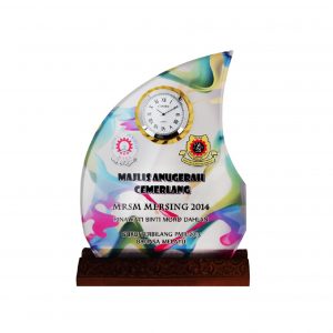 Clock Plaques Crystal Plaque Clock CL2049 Crystal Plaque Clock CL2049