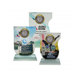 Crystal Clock Plaque CL2069