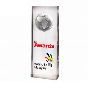 Crystal Plaque (Globe) CR3042