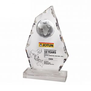Crystal Plaque (Globe) CR3044