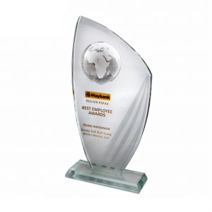 Crystal Plaque (Globe) CR3045