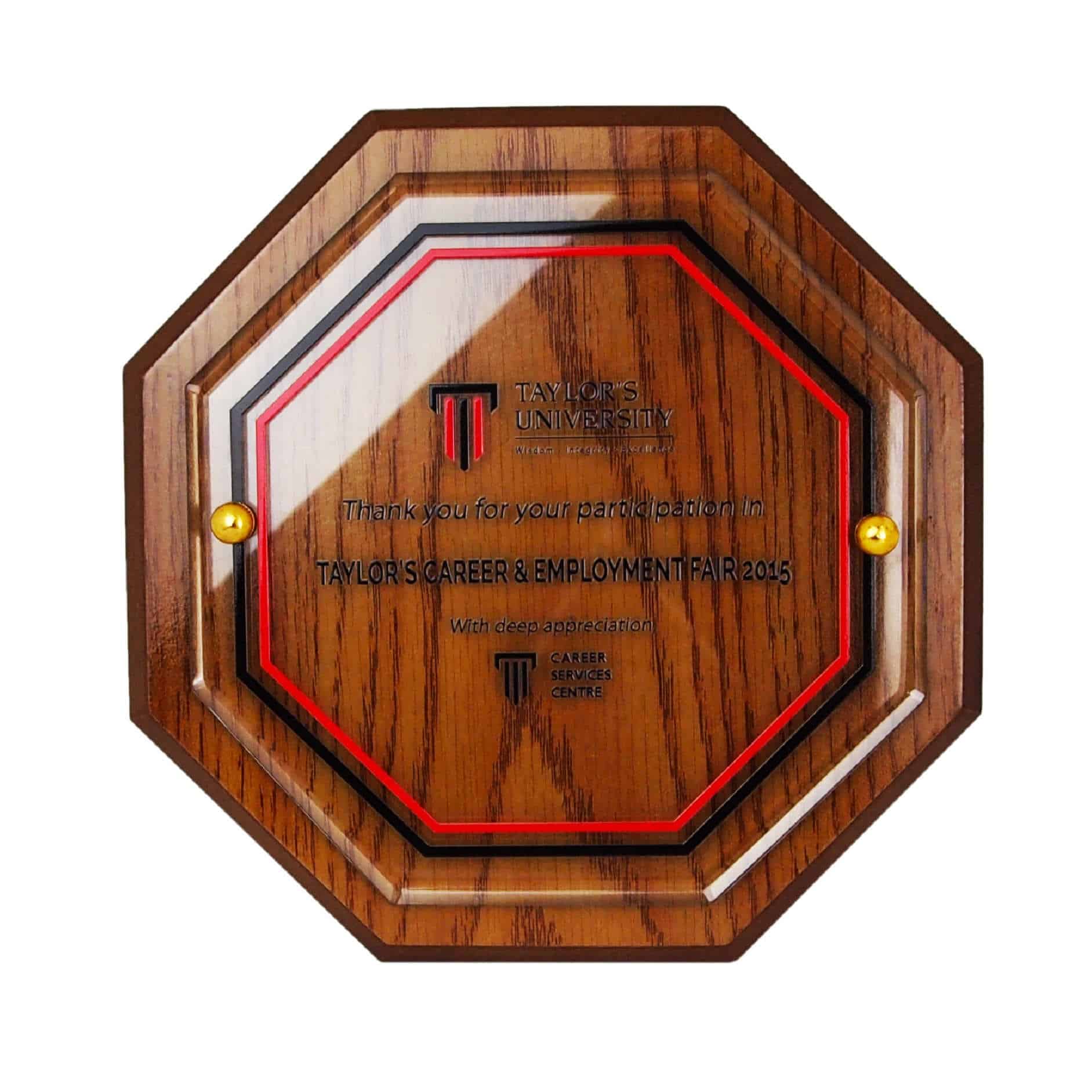 Crystal Plaques Wooden Crystal Plaque CR3062 Wooden Crystal Plaque CR3062