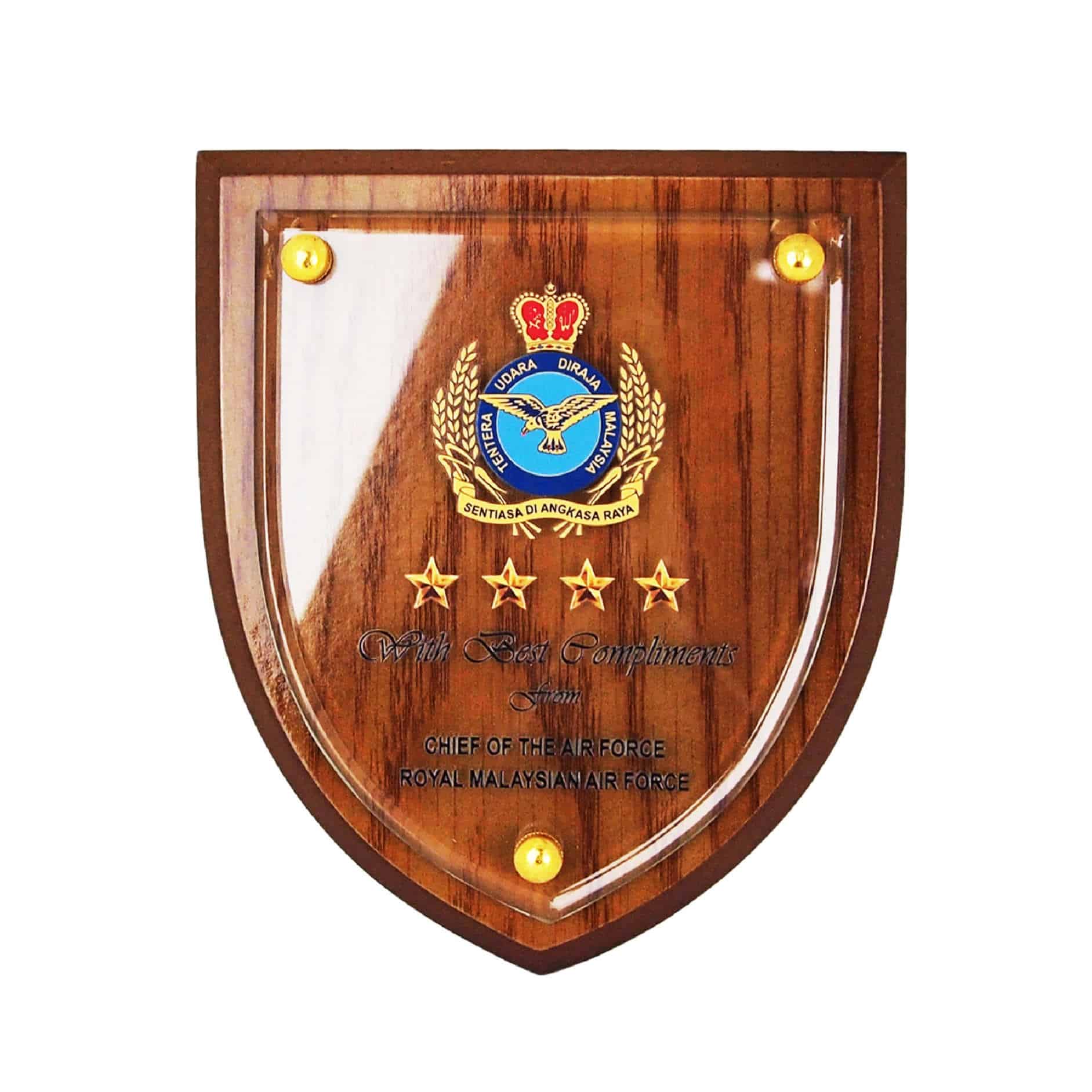 Crystal Plaques Wooden Crystal Plaque CR3065 Wooden Crystal Plaque CR3065