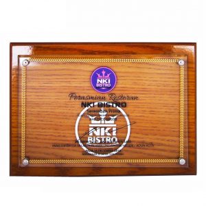 Wooden Crystal Plaque CR3066