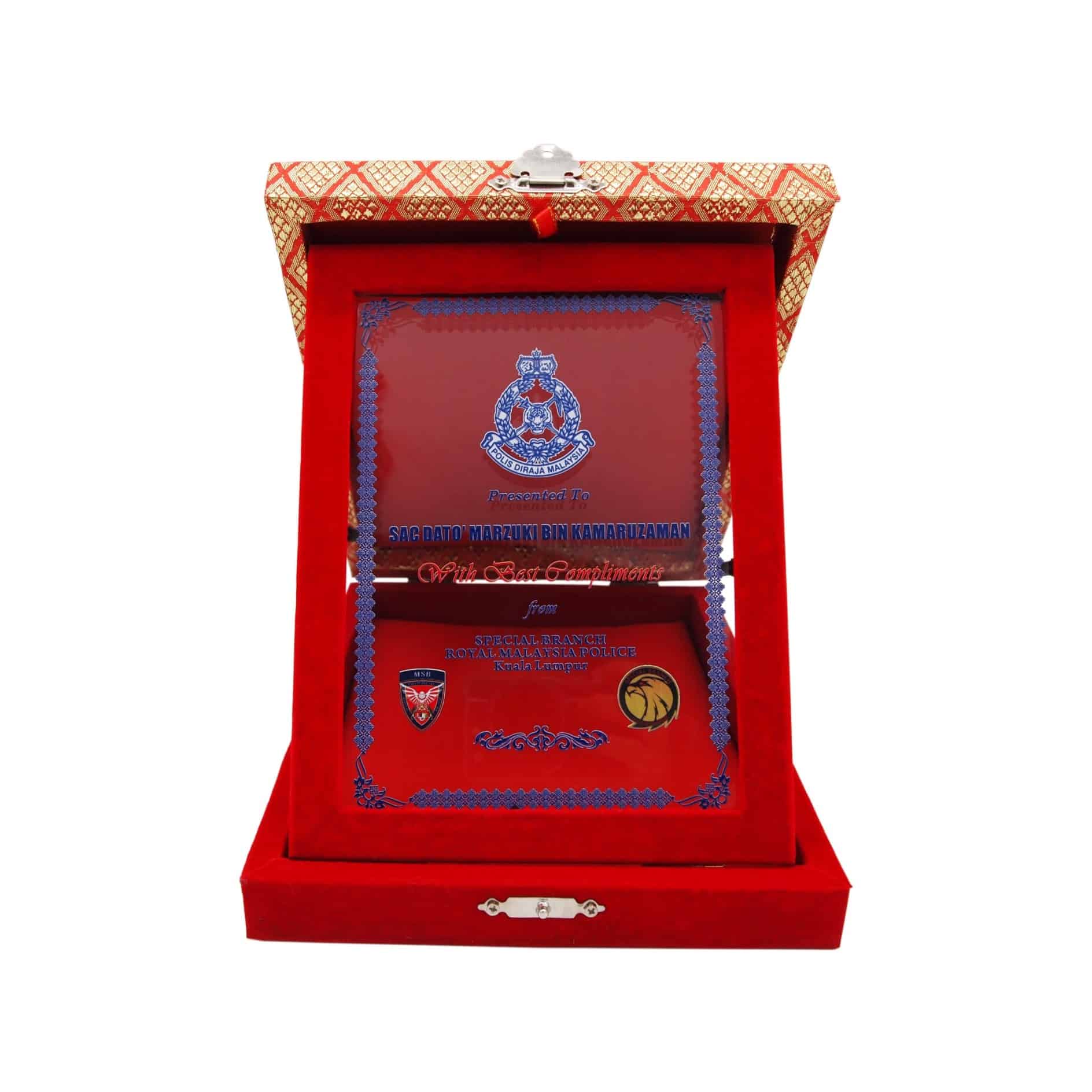Crystal Plaques Songket Crystal Plaque CR3067 Songket Crystal Plaque CR3067