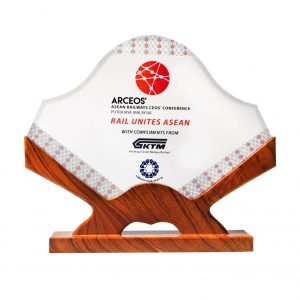 Wooden Crystal Plaque CR3095
