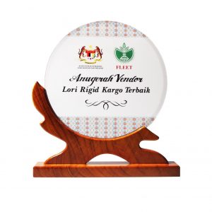 Wooden Crystal Plaque CR3096