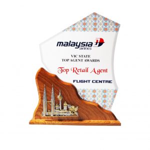 Wooden Crystal Plaque CR3102