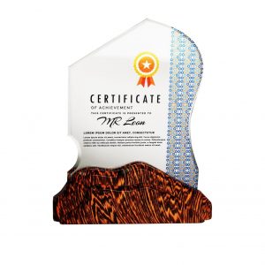 Wooden Crystal Plaque CR3103