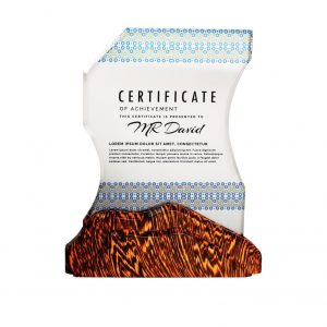 Wooden Crystal Plaque CR3104