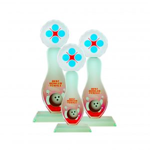 Crystal Glass Award (Bowling) CR8174