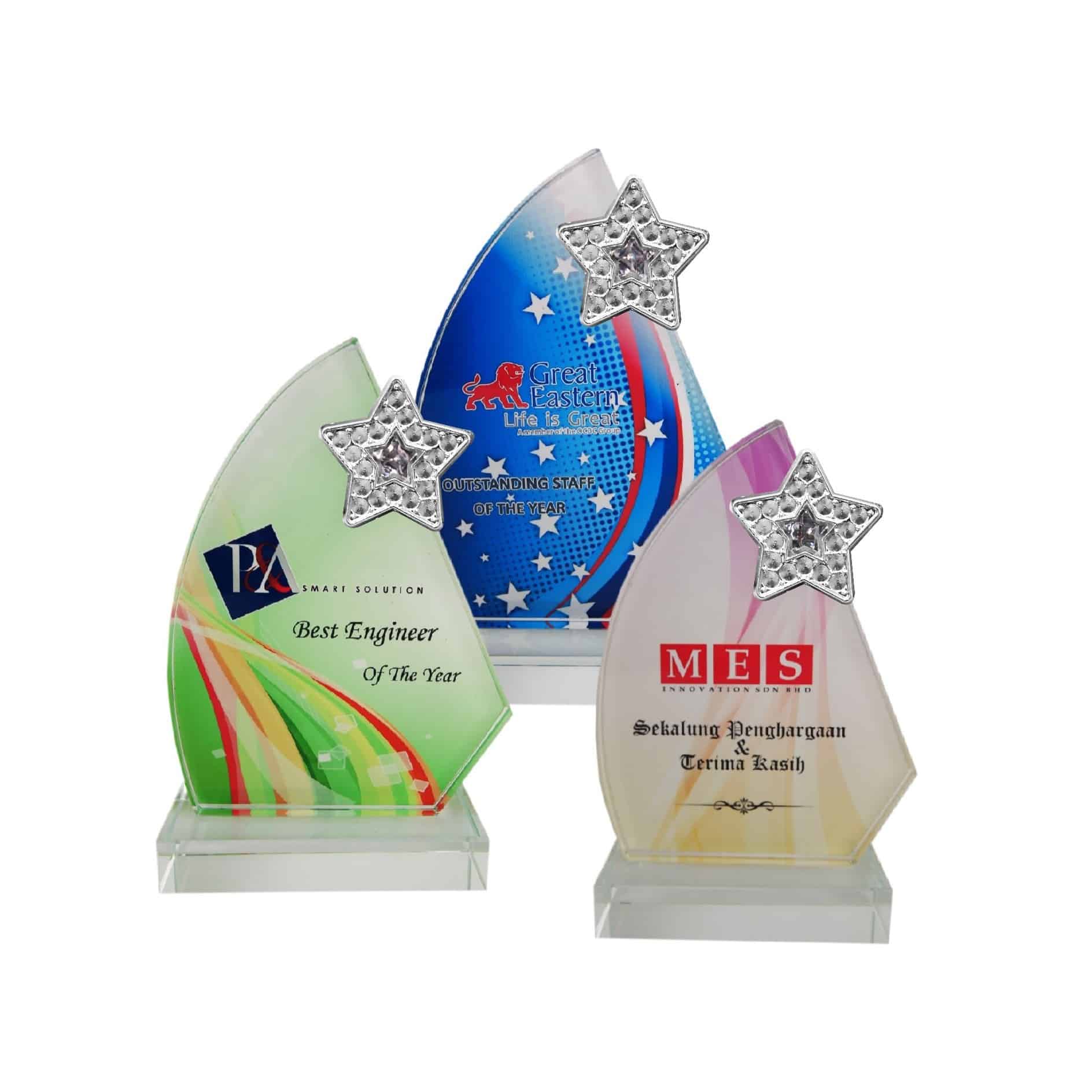 Crystal Plaques Crystal Glass Star Award CR8201 Crystal Glass Star Award CR8201