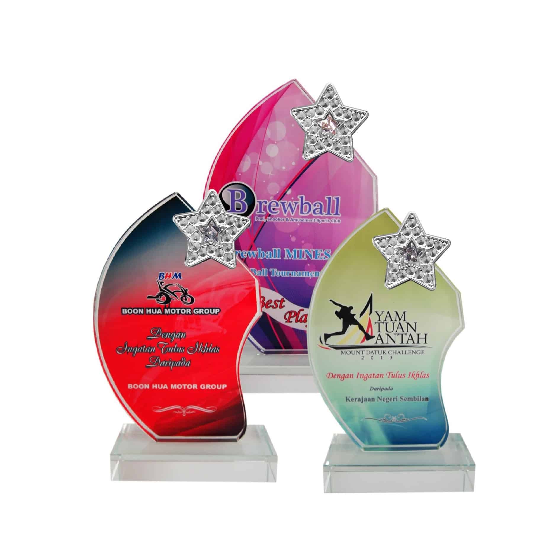 Crystal Plaques Crystal Glass Star Award CR8202 Crystal Glass Star Award CR8202