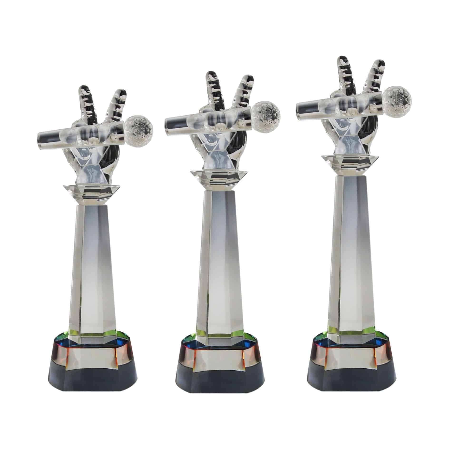 Crystal Trophy Crystal Glass Award (Microphone) CR8265 Crystal Glass Award (Microphone) CR8265
