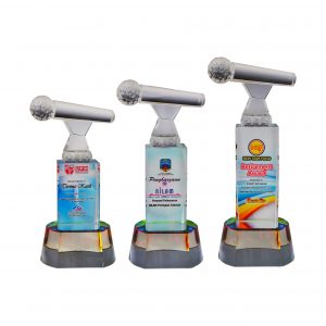Crystal Glass Award (Microphone) CR8266