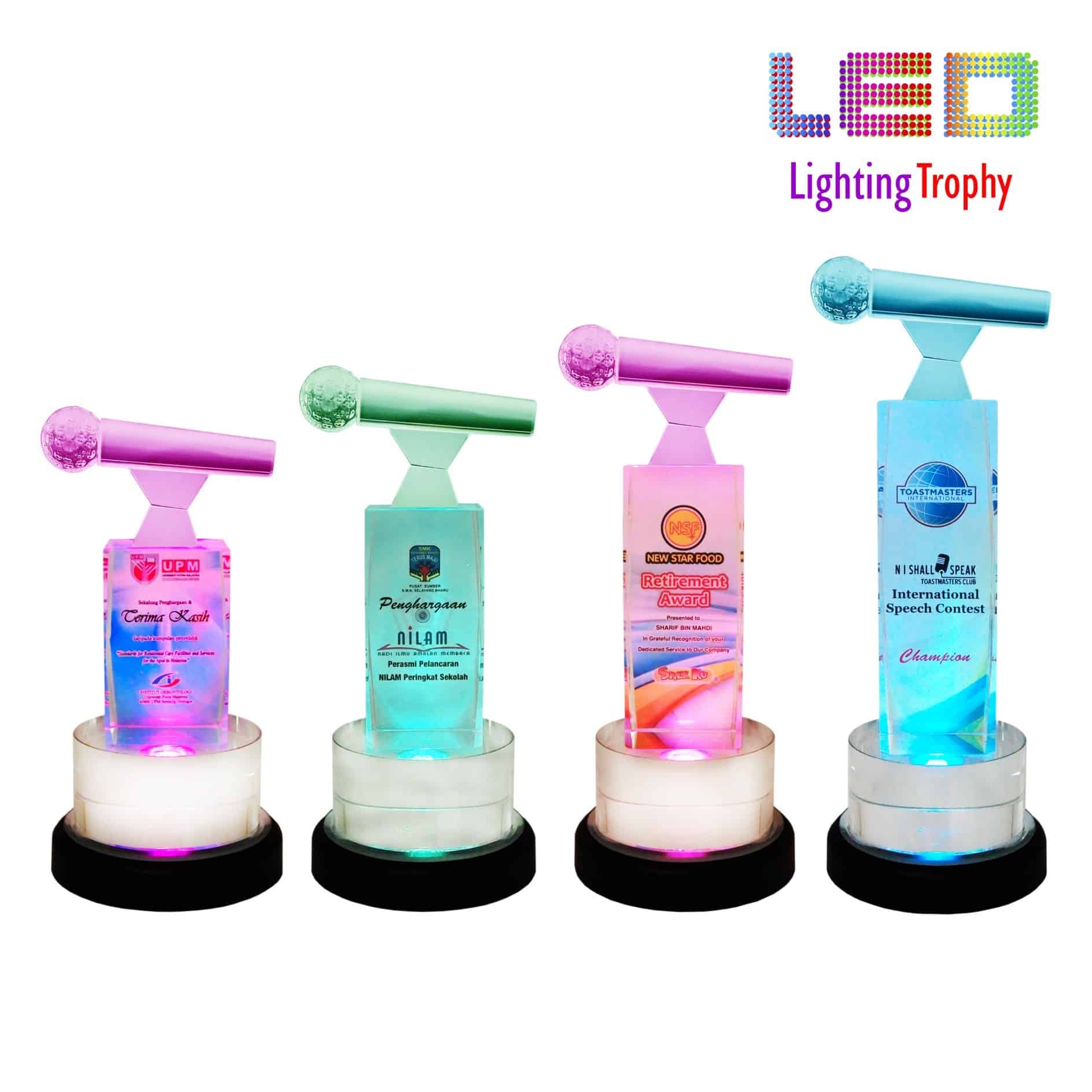 Crystal Trophy LED Trophy (Microphone) CR8270 LED Trophy (Microphone) CR8270
