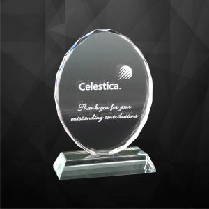 Oval Crystal Plaque CR9005