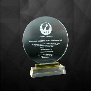Crystal Plaques Round Crystal Plaque CR9023 Round Crystal Plaque CR9023