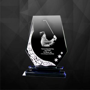 Hexagon Crystal Plaque CR9028