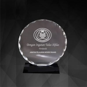 Crystal Plaques Round Crystal Plaque CR9035 Round Crystal Plaque CR9035