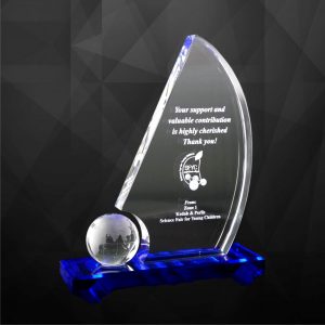 Crystal Plaques Crystal Globe Plaque CR9058 Crystal Globe Plaque CR9058