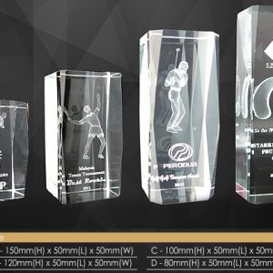 Cuboid Crystal Award CR9079