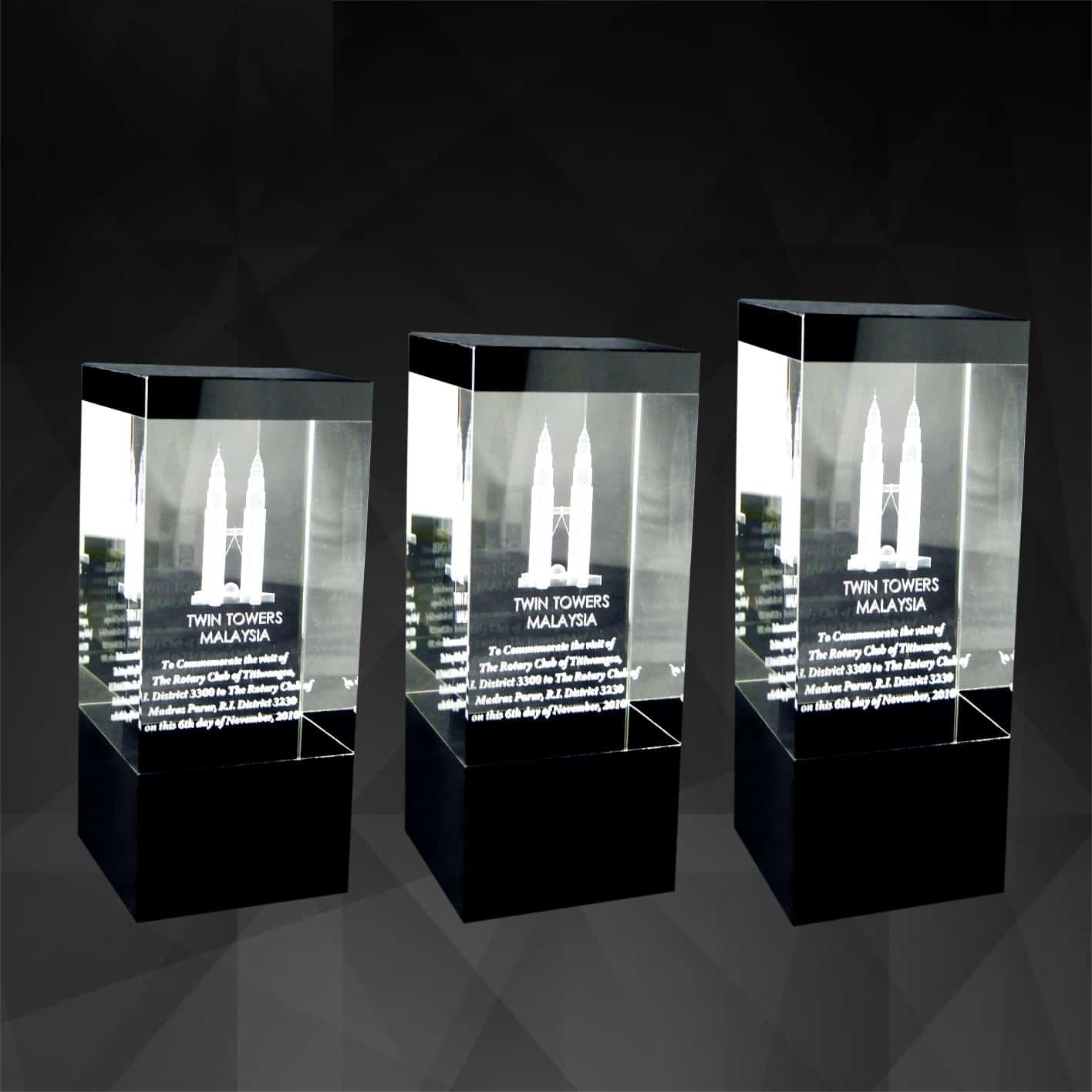 Crystal Plaques Cuboid Crystal Award CR9080 Cuboid Crystal Award CR9080