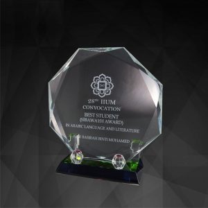 Crystal Plaques Octagonal Crystal Plaque CR9106 Octagonal Crystal Plaque CR9106