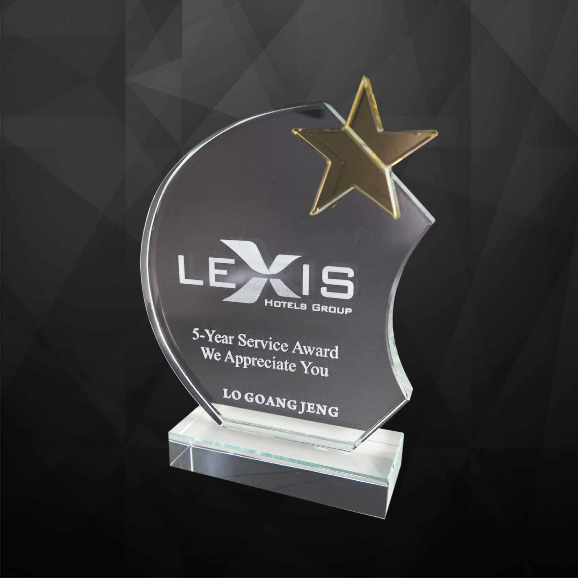Crystal Plaques Crystal Star Award CR9126 Crystal Star Award CR9126