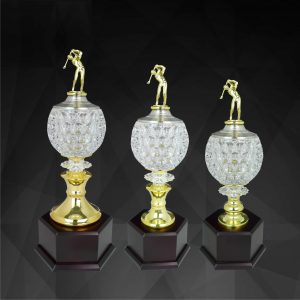 Crystal Golf Trophy CR9141