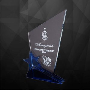 Crystal Star Plaque CR9175