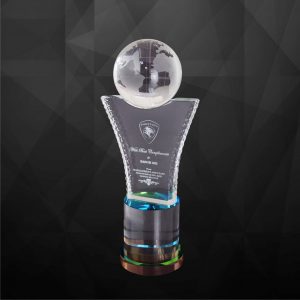Crystal Globe Trophy CR9176