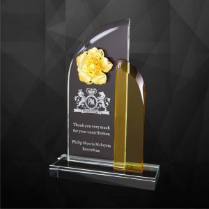 Crystal Plaques Crystal Flower Plaque CR9214 Crystal Flower Plaque CR9214
