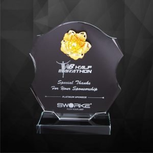 Crystal Plaques Crystal Flower Plaque CR9218 Crystal Flower Plaque CR9218