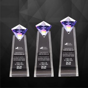 Crystal Plaques Crystal Diamond Plaque CR9257 Crystal Diamond Plaque CR9257