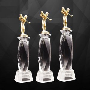Crystal Golf Trophy CR9276