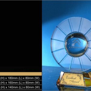 Crystal Plaques Round Crystal Award CR9302 Round Crystal Award CR9302