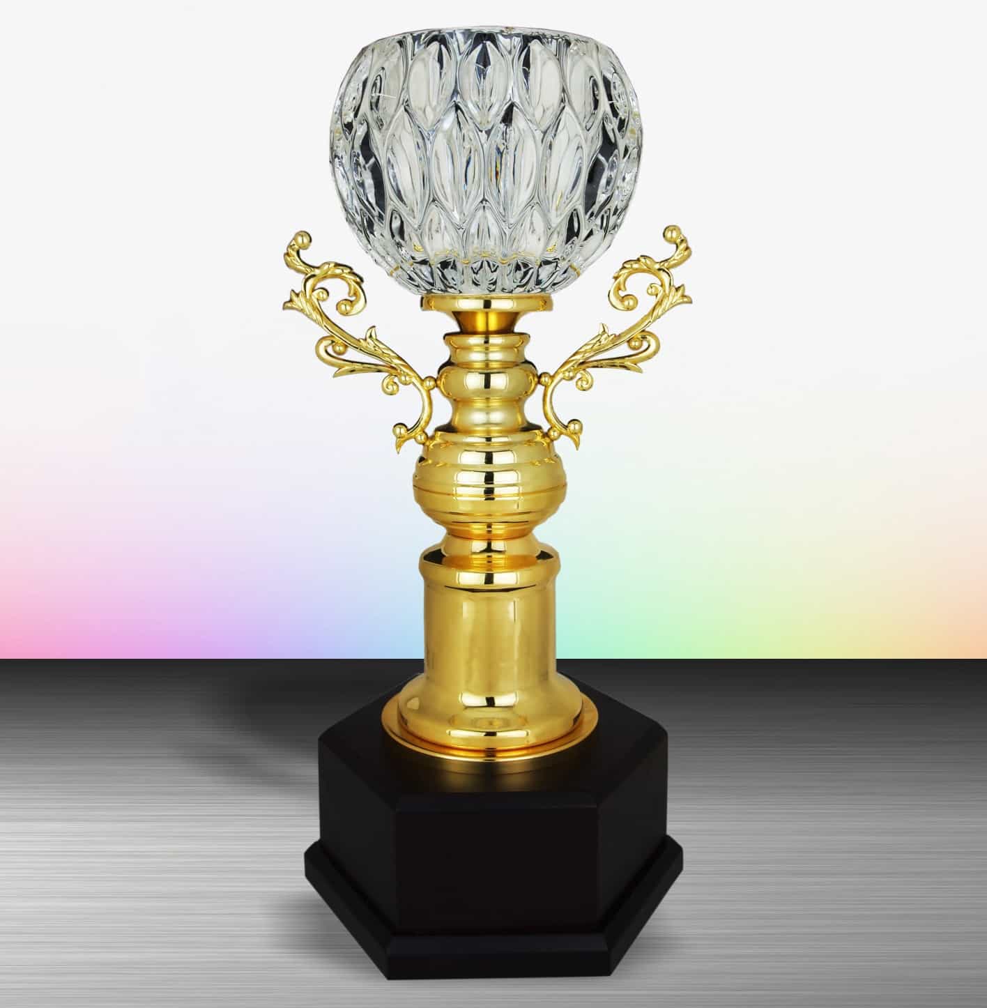 Crystal Trophy Golden Crystal Trophy EXWS6137 Golden Crystal Trophy EXWS6137